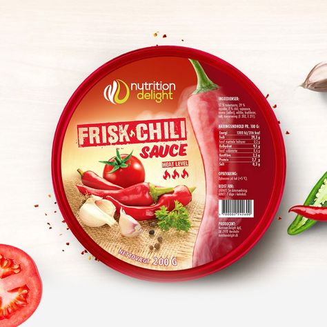 Chili sauce label Design on Behance Chili Sauce Packaging Design, Food Sticker Design, Sauce Label Design, Sun Packaging, Creative Label Design, Food Label Design, Sauce Packaging, Food Logo Design Inspiration, Color Knowledge