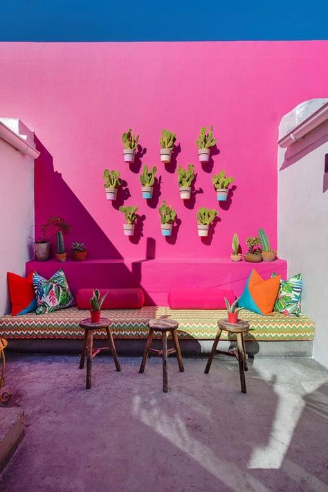 Mexican Restaurant Decor, Mexican Interior Design, Mexican Interiors, نباتات منزلية, Modern Mexican, Mexican Home Decor, Mexican Home, Mexican Decor, Cafe Interior Design