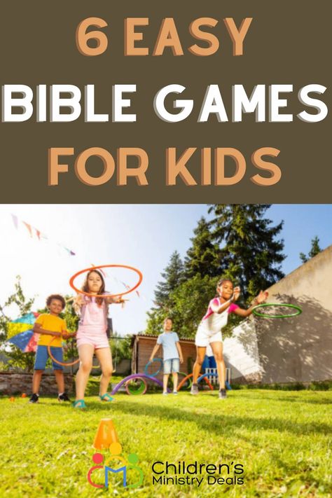 This blog provides six easy Bible games that you can incorporate into your children’s ministry. With a few adjustments, these activities can be easily adapted into just about any lesson or topic you are teaching. Fun Bible Lessons For Kids Games, Childrens Church Games Activities, Games About Obeying God, Bible Skills Drills And Thrills, Bible Outdoor Games, Good News Club, Bible Skills Games For Kids, Sunday School Activities For Kids Games, Games For Bible School