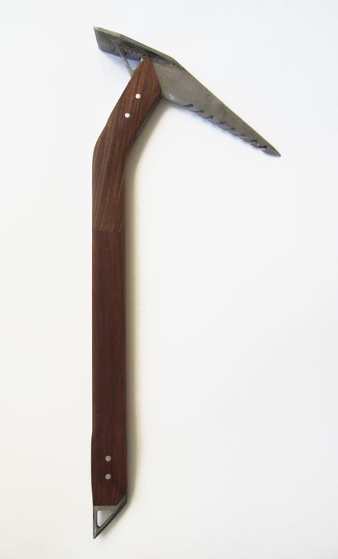 Wolf - Ice Axe by Christian Baastrup.  Gave me some ideas for the ice axe I'm building. Ice Climber, Hammer Design, Bug Out Gear, Expedition Gear, Call Of Cthulhu Rpg, Fresh Water Fishing, Climbing Equipment, Blacksmithing Ideas, Ice Pick