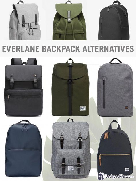 Everlane is known for their sleek modern backpacks for both men and women. Their lack of loud branding, simple designs and understated colors are what makes the bags so appealing to those who are looking for a mature way to carry. This prompted us to take a look at what else is out there like Everlane and to find backpacks similar in style. Here we’ll share 10 backpacks like Everlane that share the same stylish minimalist designs and must-have features. #backpackingclothes Backpack Outfit Casual, Backpack Outfit Men, Commuter Backpack Women, Cute Backpacks For College, Everlane Backpack, Street Backpack, Tumi Backpack, Canvas Drawstring Backpack, Backpack Purses