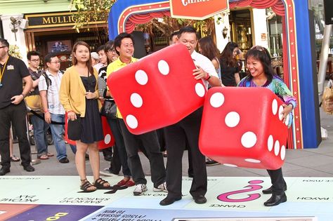 Giant Dice Games, Giant Dice, Jumbo Games, Activation Ideas, Playing Dice, Monopoly Game, Card Drawing, Dice Games, Game Board