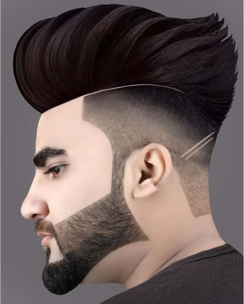 Dadhi Styles Men, Hair Tattoo Men, Model Haircut, New Beard Style, Beard Vector, Hear Style, Mens Haircuts Short Hair, Gents Hair Style, Haircut Designs