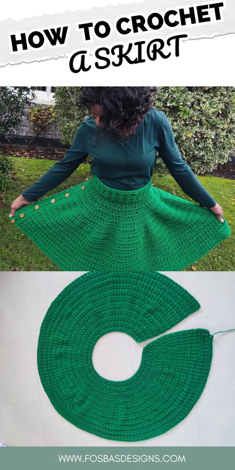 HOW TO CROCHET A SKIRT FOR BEGINNERS Skirt Pattern Free, Top Aesthetic, Crochet Skirt Pattern, Crochet Bottoms, Mode Crochet, Crochet Skirts, Aesthetic Crochet, Crochet Design Pattern, Crochet Circles