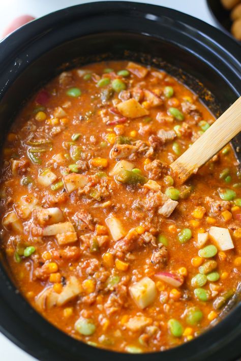 Chicken Brunswick Stew Crockpot, Brunswick Stew With Castleberry, Gluten Free Brunswick Stew, Southern Living Brunswick Stew, Smithfield Brunswick Stew Recipe, How To Make Brunswick Stew, Quick And Easy Brunswick Stew, Pork Brunswick Stew Recipe, Easy Brunswick Stew Recipe Crock Pots