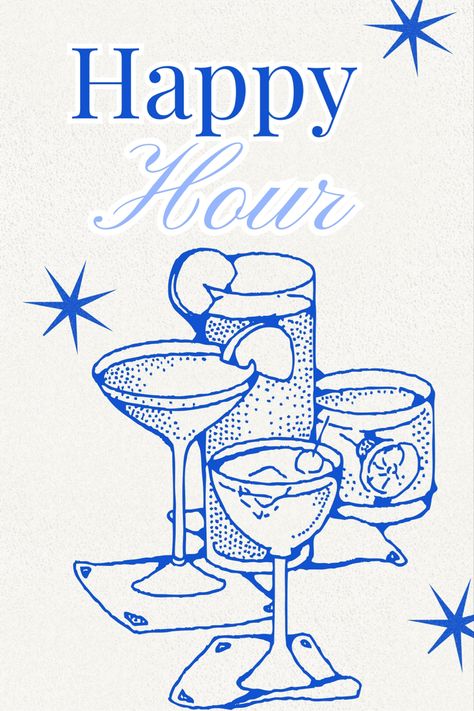 happy hour print Happy Hour Illustration, Happy Hour Graphic Design, Retro Cocktail Illustration, Happy Hour Graphic, Drink Illustration Graphics, Happy Hour Poster Design, Happy Hour Sign, Happy Hour Poster, Drink Prints