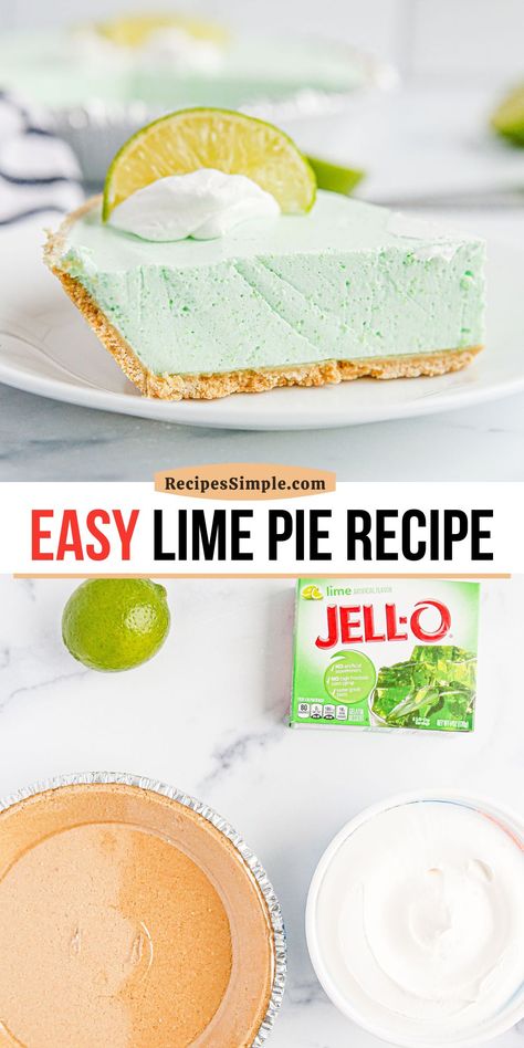 Jello Pie Cool Whip, Jello And Cool Whip, Graham Cracker Crust Pie Recipes, Cool Whip Pies, Jello Pie, No Bake Pie, Cobbler Crust, Easy Fruit Salad Recipes, Cool Whip Desserts