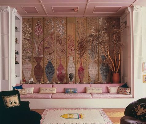 Wooden Paneling, Panelling Design, Wall Panelling, Pink Room, World Of Interiors, A Living Room, Wall Panel, Dream House Decor, Front Room