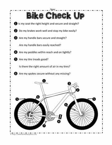 Bike Safety Activities For Preschoolers, Bike Safety Activities, Bike Rodeo, Safety Worksheets, Bike Night, Kids Worksheet, Safety Checklist, Bicycle Safety, Fun List