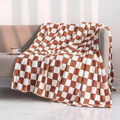 Amazon.com: LOMAO Throw Blankets Flannel Blanket with Checkerboard Grid Pattern Soft Throw Blanket for Couch, Bed, Sofa Luxurious Warm and Cozy for All Seasons (Coffee, 50"x60") : Home & Kitchen Tapestry Hanger, Couch Throw Blanket, Plaid Throw Blanket, Checker Board, Blanket For Couch, Plaid Throw, Plant Vase, Soft Throw Blanket, Checkerboard Pattern