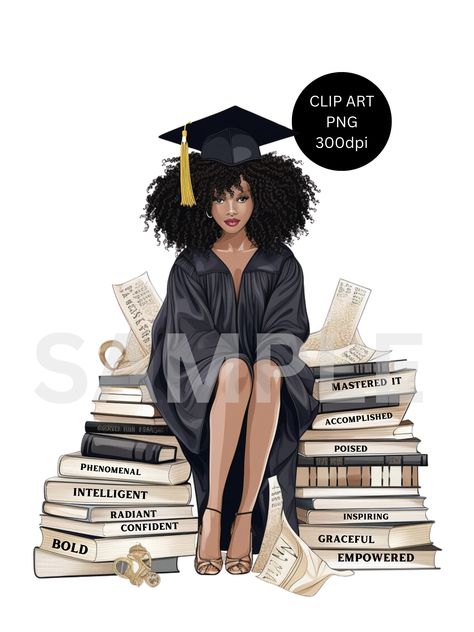 Black Woman Graduation, Clip Art Graduation, Graduation Books, Graduation Clip Art, Graduation Book, Nurse Aesthetic, Birthday Clips, Girls Clips, Class Of 2023