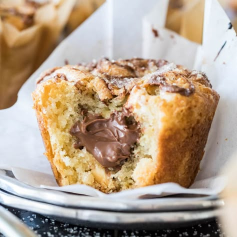 Best Banana Muffin Recipe, Banana Nutella Muffins, Blueberry Cream Cheese Muffins, Nutella Muffin, Basic Muffin Recipe, Sugar Spun Run, Nutella Muffins, Best Blueberry Muffins, Pumpkin Cream Cheese Muffins