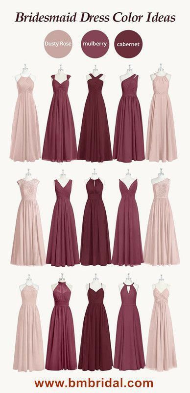 Popular Wedding Colors, Rose Bridesmaid Dresses, Dusty Rose Wedding, Affordable Bridesmaid Dresses, Chique Outfits, Chiffon Bridesmaid Dresses, Bridesmaid Dress Styles, Azazie Bridesmaid Dresses, Bridesmaid Dress Colors