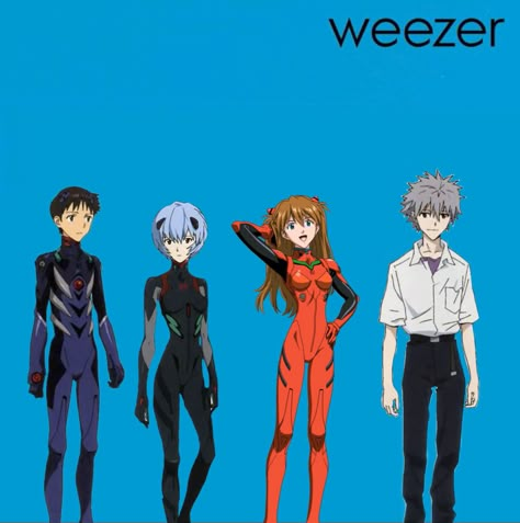 Neon Genesis Evangelion Weezer, Rei Poster, Neon Genesis Evangelion Poster, Anime Album Cover, Evangelion Reference, Evangelion Poster, Rei Neon Genesis Evangelion, Evangelion Art, Neon Evangelion