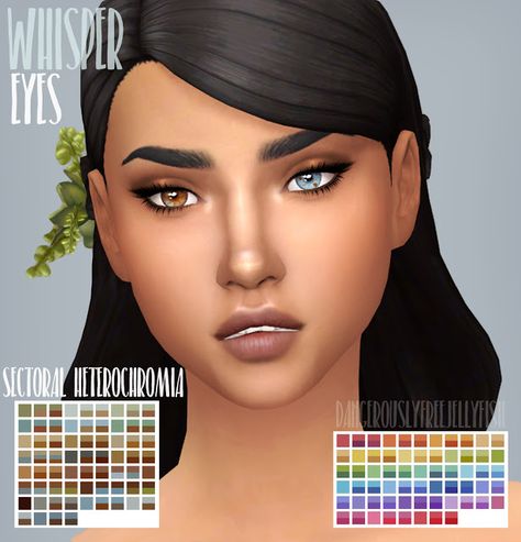 TS4 | Whisper Eyes Sectoral & Berry | DangerouslyFreeJellyfishCC Ts4 Eyes, Sectoral Heterochromia, Cc Eyes, Sims 4 Cc Eyes, The Sims 4 Skin, Makeup Cc, Cc Furniture, Pelo Sims, The Sims 4 Packs