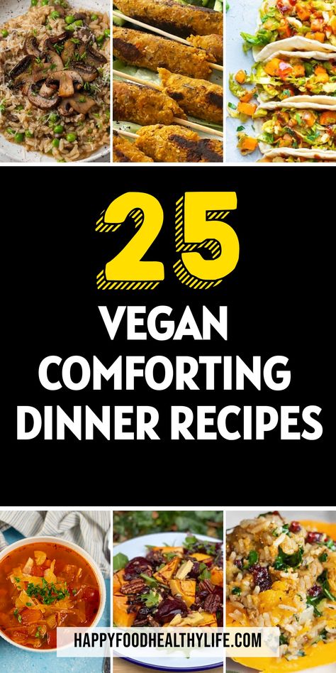 Looking for some healthy and delicious vegan dinner recipes to enjoy this fall season? Look no further! These vegan fall dinner recipes are packed with all the warm, cozy flavors you crave when the weather starts getting cooler. From comforting soups to hearty stews, there's something here for everyone to enjoy.  | Fall Veggie Meals | Healthy Vegan Fall Recipes | Healthy Vegan Recipes Dinner | easy vegan fall recipes dinner | Vegan Recipes Dinner Easy, Healthy Vegan Fall Recipes, Vegan Fall Dinner, Pot Pie Dinner, Vegan Recipes Dinner, Vegan Fall Recipes, Fall Recipes Dinner, Vegan Mushroom Risotto, Vegetarian Pot Pie