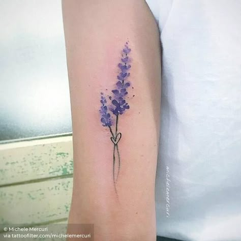 Unique Cross Tattoos, Tricep Tattoos, Purple Tattoos, Rose Tattoos For Women, Lavender Tattoo, Wildflower Tattoo, Small Flower Tattoos, Sleeve Tattoos For Women, Little Tattoos