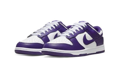 Dunk Low Court Purple, Purple Nikes, Purple Sneakers, Nike Swoosh Logo, Baskets Nike, Adidas Spezial, Nike Brand, Adidas Campus, Retro Men