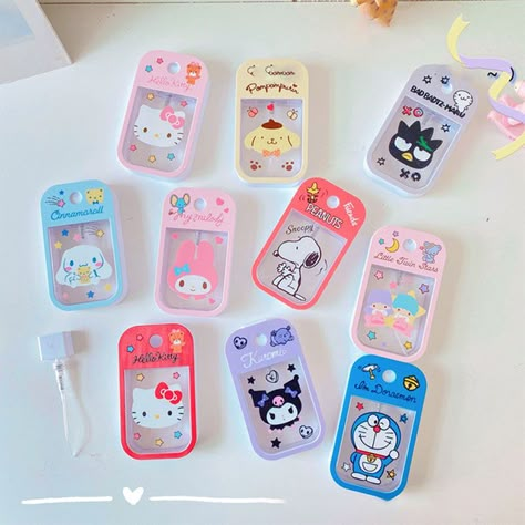 Kawaii My Melody Cinnamoroll Cartoon Bottled 45ml Card Spray Perfume Alcohol Hand Sanitizer Empty Bottle Carry-on Spray Gift - Movies & Tv - AliExpress Bottle Cute, Bottle Dispenser, Hello Kit, Alcohol Gifts, Cute Stationary, Cute School Supplies, Botol Air, Cosmetic Containers, Hello Kitty Items