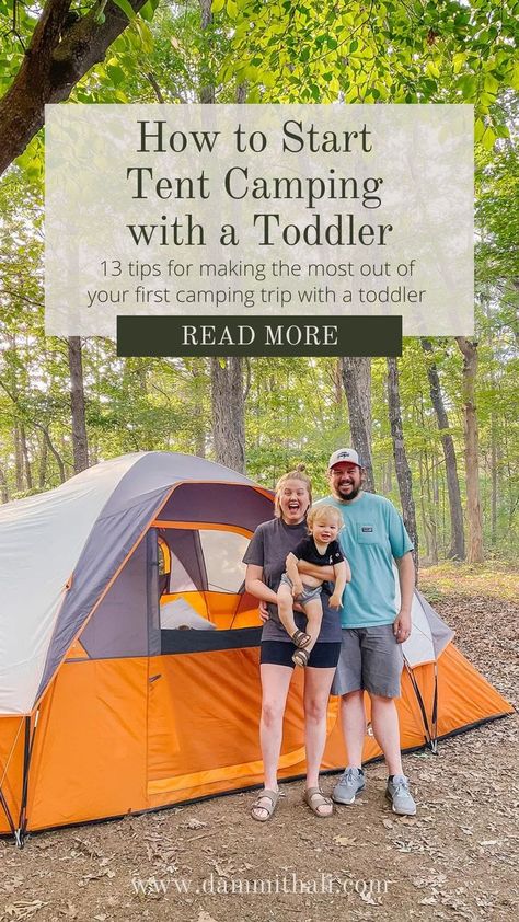 Camping With A Toddler, Toddler Camping, Kids Camping Gear, First Camping Trip, Camping Necessities, Camping With Toddlers, Tent Camping Hacks, Camping Must Haves, Camping With A Baby