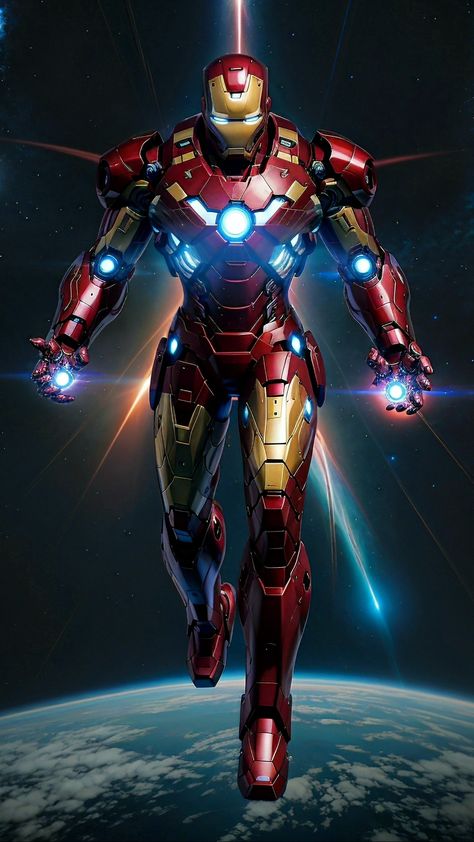 Iron Man in Space 4 Marvel Iron Man Art, Iron Man Artwork, Iron Man Fan Art, Iron Man Cartoon, Iron Man Pictures, Iron Man Hd Wallpaper, Iron Man Photos, Man Pictures, Marvel Superheroes Art