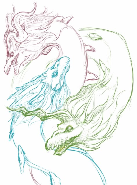 Sketch of the dragons from The Legend of Zelda: Breath of the Wild Zelda Drawing, Legend Of Zelda Characters, Zelda Tattoo, Wild Tattoo, Dragon Sketch, Link Art, Zelda Breath Of The Wild, Zelda Art, Legend Of Zelda Breath