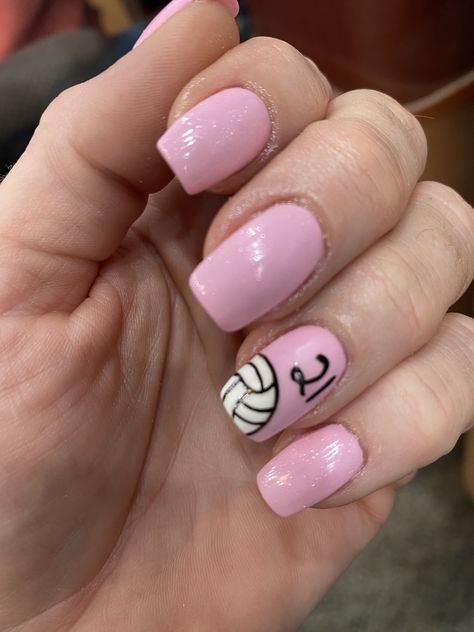 Representing my baller #21 🏐 ❤️ 👧🏼 Cute Volleyball Nails Design, Cute Volleyball Nails, Short Acrylic Nails For Volleyball, Volleyball Nails Short, Volleyball Nail Ideas, Short Volleyball Nails, Sport Nail Designs, Short Nails For Volleyball Players, Nails For Sports