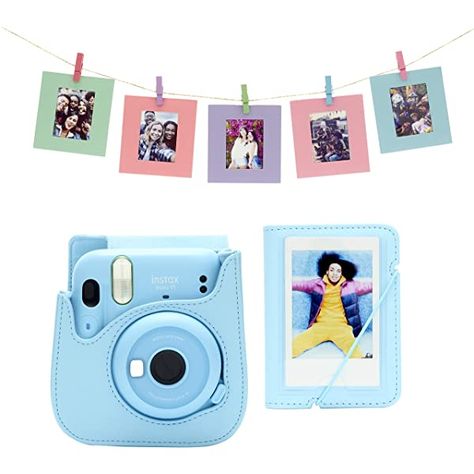 instax 16654956 mini 11 Camera, Sky Blue: Amazon.co.uk: Camera & Photo Instax Accessories, Instax Mini 12, Fuji Instax Mini, Instax Mini Film, Camera Shop, Mini Camera, Instant Camera, Camera Case, Fujifilm Instax