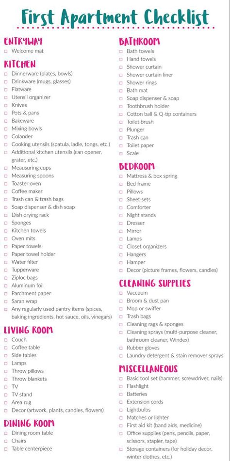 Bathroom Essentials Checklist, Move Out Checklist, Tips For Moving Out, Move In Checklist, Bathroom Checklist, Apartment Necessities, First Apartment Tips, House Checklist, First Apartment Essentials