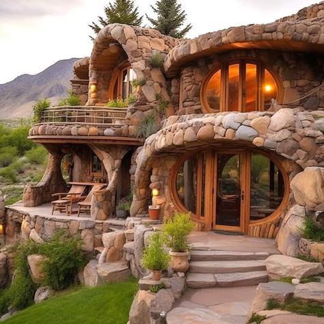 Forest Cottage, Earthship Home, Store Hacks, House Floor Design, Dollar Store Hacks, Unusual Homes, Dome House, Hobbit House, Fantasy Homes