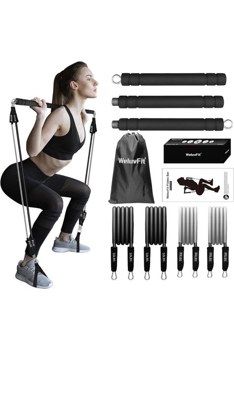 Pilates Bar, Pilates Video, Bar Kit, Resistance Band Set, Exercise & Fitness Equipment, Getting In Shape, Workout Equipment, Workout Games, Beginner Workout