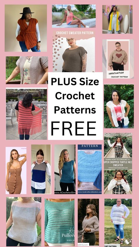 Plus Size Crochet Top Patterns FREE Crochet Top Pattern Free Plus Size, Free Crochet Plus Size Patterns, Plus Size Crochet Patterns Free Summer, Size Inclusive Crochet Patterns, Crochet Summer Tops Plus Size, Plus Size Crochet Top Pattern, Plus Size Crochet Top Patterns Free, Crochet Plus Size Patterns Free, Crochet Plus Size Top