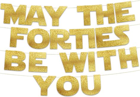 Star Wars Birthday Party Decorations, 40th Wedding Anniversary Decorations, 50 Before 50, 50th Birthday Surprise, 50th Wedding Anniversary Decorations, 30th Birthday Banner, Fortieth Birthday, Gold Glitter Banner, Surprise 50th