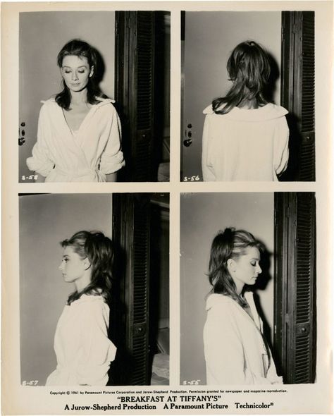 'Audrey Hepburn not Tawdry Hepburn' - Breakfast at Tiffany's Ephemera - Flashbak Audrey Hepburn Hair, Audrey Hepburn Outfit, 50's Costume, Audrey Hepburn Breakfast At Tiffanys, Sherilyn Fenn, Blake Edwards, Hair Test, Screen Test, Holly Golightly