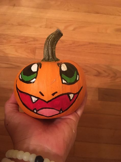 Charmander painted pumpkin Charmander Painted Pumpkin, Charmander Pumpkin Painting, Pumpkin Painting Pokemon, Pumpkin Painting Ideas Pokemon, Scooby Doo Pumpkin Painting, Naruto Pumpkin Painting, Charmander Pumpkin, Pokemon Pumpkin Painting, Anime Pumpkin Painting