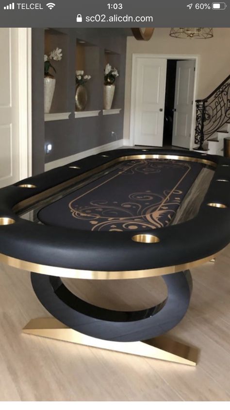 Poker Table Design, Poker Room Ideas, Mollys Game, Poker Table Diy, Gaming Table Diy, Poker Tables, Gaming Tables, Killer Instinct, Games Table