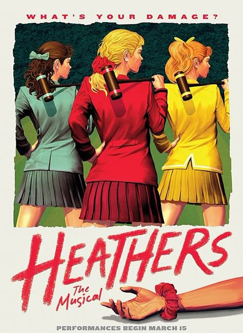 Musical Theatre Posters, Heathers Movie, Broadway Posters, Hiro Big Hero 6, Heathers The Musical, Old Movie, Theatre Life, Theatre Poster, Broadway Musical