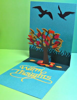 Pop Up Tree, Fall Tree, Fall Things, Elizabeth Craft, Fall Cards, Pop Up Cards, The Last Day, Halloween Cards, Autumn Trees