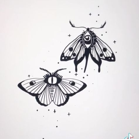 Butterfly Moth Matching Tattoo, Matching Moth Tattoos, Moth Eye Tattoo, Moth With Eyes Tattoo, Pair Tattoos, Eye Tattoos, Matching Tats, Traditional Tattoo Inspiration, Sailor Tattoo