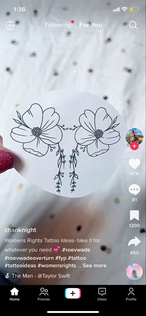 Uterus Tattoo Flower, Surrogate Tattoo Ideas, Endo Tattoo Ideas, Uterus Flower Tattoo, Flower Uterus Tattoo, Simple Uterus Tattoo, Uterus Tattoo Ideas, Floral Uterus Tattoo, Fertility Tattoos For Women