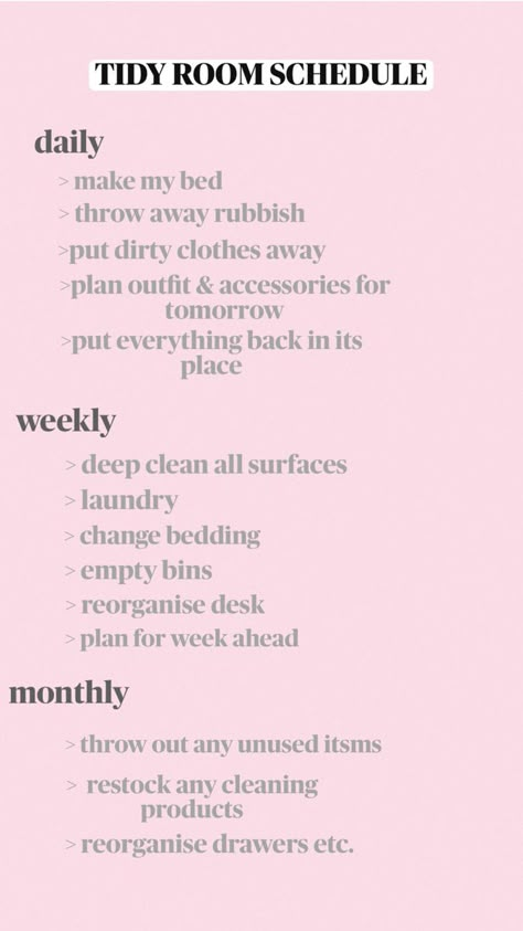 top tips to keeping on top of tidying and cleaning your space❤️‍🔥 Cute Room Stuff, Clean Room Motivation, Room Motivation, Clean Room Checklist, To Do List Ideas, Room Cleaning Tips, Cleaning Room, All The Single Ladies, Room Checklist