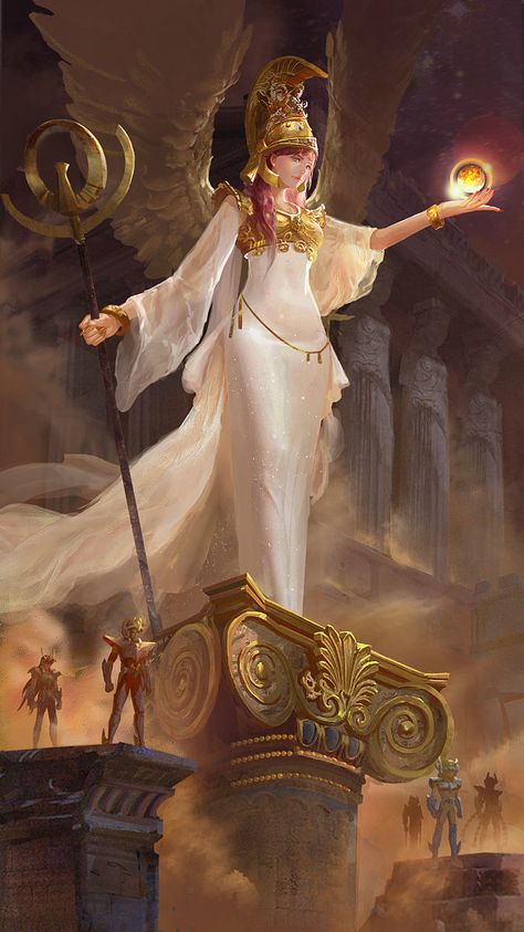 Greek Goddess Warrior, Athena Art, Legends Of Cryptids, Fashion Character, Ancient Goddesses, Ancient Paintings, Hippie Aesthetic, Anime Toon, Female Warriors