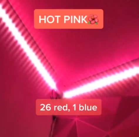 Led Hacks, Neon Room Decor, Diy Led Lighting Ideas, Led Colours, Led Room Lighting, Pink Led Lights, Dream House Bedroom, Led Colors, Led Lighting Diy