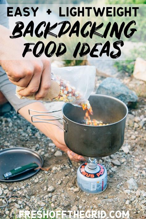 The Best Backpacking Food Ideas - Backpacking Breakfasts, Backpacking Lunch, Backpacking Dinners - we show you our favorite picks from our time on the trail! Lightweight Backpacking Food, Best Backpacking Food, Hiking Lunch, Backpacking Breakfast, Backpacking Food Ideas, Hiking Food, Kayak Camping, Bushcraft Camping, Backpacking Food