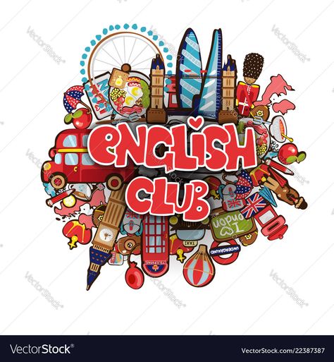 English Group Icon, English Doodles, Doodle Objects, English Cafe, I Like You Lyrics, English Logo, English Club, London Theme, Travel English