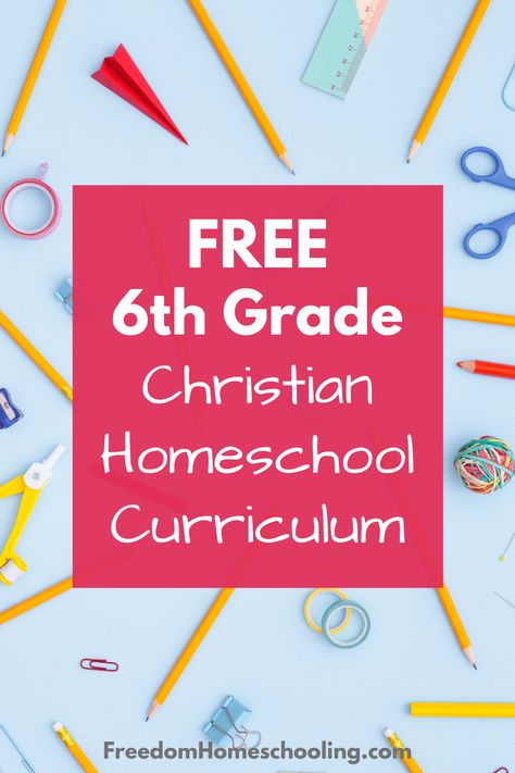 A high-quality Christian education doesn’t have to be expensive. Here’s everything you’ll need to homeschool your 6th grader for free! Ixl Math, Homeschool Science Curriculum, Christian Homeschool Curriculum, Free Homeschool Curriculum, Christian Homeschool, Curriculum Planning, Christian Education, Homeschool Schedule, Science Curriculum