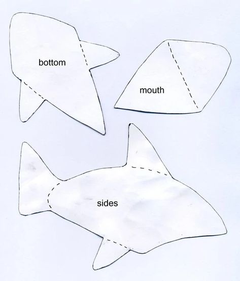 Sewing Templates, Shark Pattern, Cute Sewing Projects, Animal Sewing Patterns, Tanah Liat, Plushie Patterns, Sewing Stuffed Animals, Diy Crafts To Do, Plush Pattern