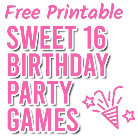 Party Printables Archives | Page 2 of 5 | Parties Made Personal Birthday Party Games For Teens Sweet 16, Sweet 16 Printables Free, Sweet 16 Party Ideas Games, Sweet Sixteen Game Ideas, Sweet 16 Birthday Games, Sweet 16 Party Games Activities, Pink Party Games, Sweet 16 Entertainment Ideas, Sweet 16 Party Game Ideas