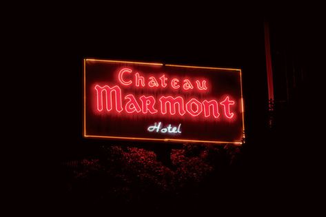 Chateau Marmont Sunset Blvd Los Angeles, Event Proposal, Arts Management, Sunset Blvd, Chateau Marmont, California Dreamin', Modernism, A Sign, Castle