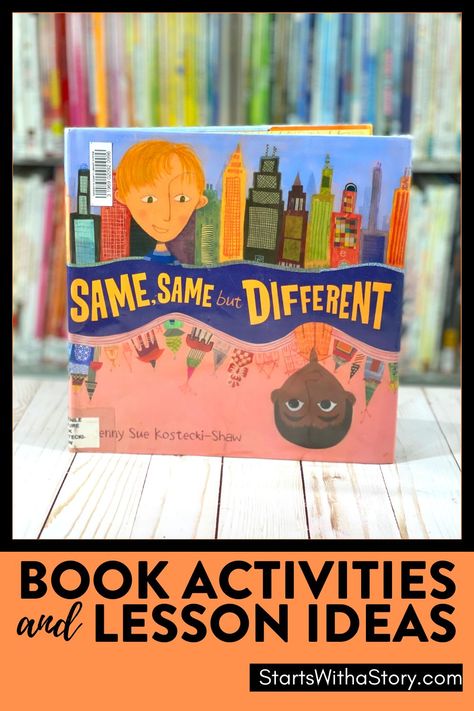 Hey elementary teachers! The picture book Same, Same but Different by Jenny Sue Kostecki-Shaw is a great read aloud to share with 1st, 2nd and 3rd graders for a diversity lesson. We at Clutter-Free Classroom knew we had to add it to our Starts With a Story collection, which is a library of book companions that are filled with fun lesson ideas, teaching tips and worksheets. Teachers have everything they need to deliver engaging lessons! Learn about this book and the related printable activities! Same Same But Different Book Activities, Genre Activities, Interactive Read Aloud Lessons, Same Same But Different, Social Emotional Learning Lessons, Clutter Free Classroom, Read Aloud Activities, Writing Lesson Plans, Same But Different